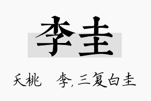 李圭名字的寓意及含义