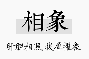 相象名字的寓意及含义