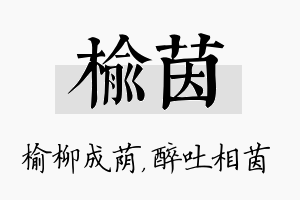 榆茵名字的寓意及含义