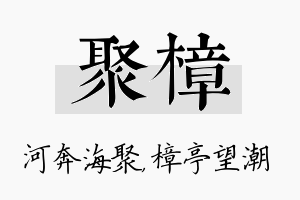 聚樟名字的寓意及含义