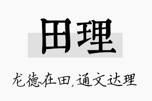 田理名字的寓意及含义