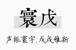 寰戊名字的寓意及含义