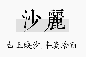 沙丽名字的寓意及含义