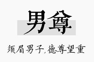 男尊名字的寓意及含义