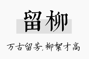 留柳名字的寓意及含义