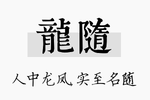 龙随名字的寓意及含义