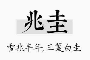 兆圭名字的寓意及含义