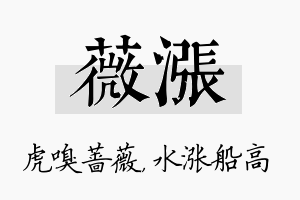 薇涨名字的寓意及含义