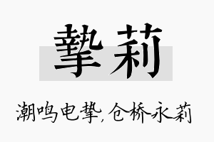 挚莉名字的寓意及含义