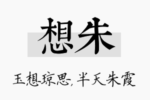 想朱名字的寓意及含义