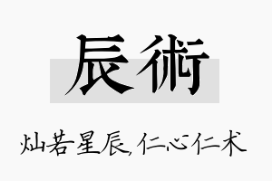 辰术名字的寓意及含义