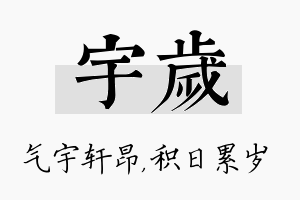 宇岁名字的寓意及含义