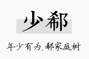 少郗名字的寓意及含义