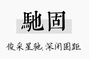 驰固名字的寓意及含义