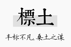 标土名字的寓意及含义