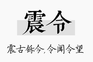 震令名字的寓意及含义