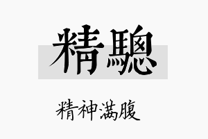 精骢名字的寓意及含义