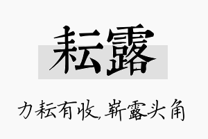 耘露名字的寓意及含义