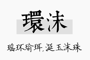 环沫名字的寓意及含义