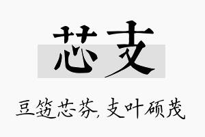 芯支名字的寓意及含义