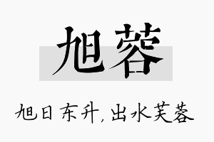 旭蓉名字的寓意及含义