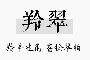 羚翠名字的寓意及含义