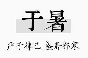 于暑名字的寓意及含义