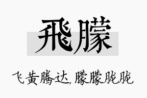 飞朦名字的寓意及含义