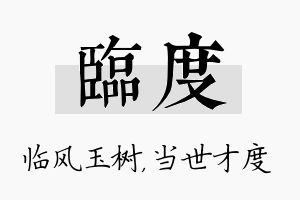 临度名字的寓意及含义