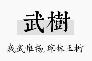 武树名字的寓意及含义