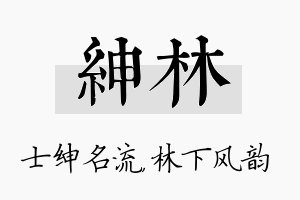 绅林名字的寓意及含义