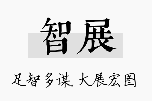 智展名字的寓意及含义