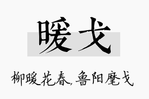 暖戈名字的寓意及含义