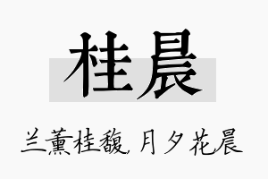 桂晨名字的寓意及含义