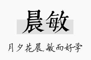 晨敏名字的寓意及含义