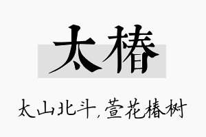 太椿名字的寓意及含义