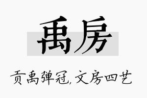 禹房名字的寓意及含义