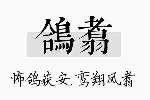 鸽翥名字的寓意及含义