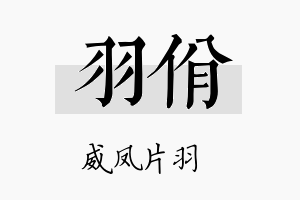 羽佾名字的寓意及含义