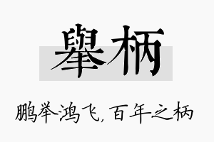 举柄名字的寓意及含义