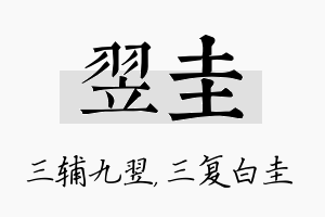 翌圭名字的寓意及含义