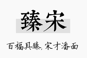 臻宋名字的寓意及含义