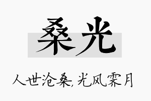 桑光名字的寓意及含义