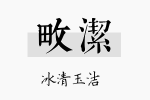 畋洁名字的寓意及含义