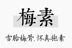 梅素名字的寓意及含义