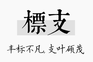 标支名字的寓意及含义