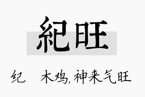 纪旺名字的寓意及含义