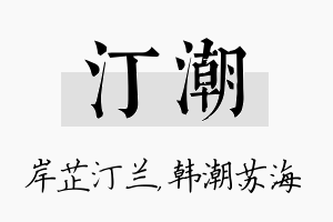 汀潮名字的寓意及含义