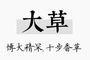 大草名字的寓意及含义