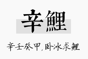 辛鲤名字的寓意及含义